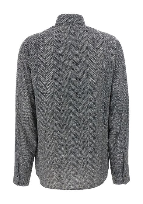 Grey rhinestone-embellishment herringbone shirt Ermanno scervino - women ERMANNO SCERVINO | D472K322CTZFYS4706